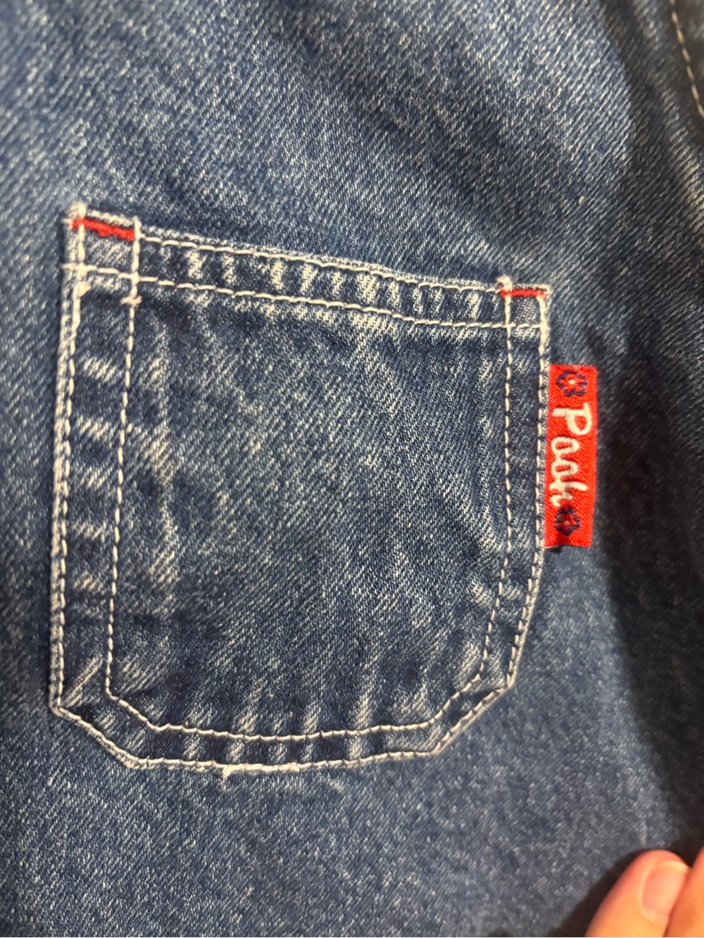 Denim Overalls Dress with Winnie the Pooh & Tigger Embroidery - Blue - Picture 4 of 8